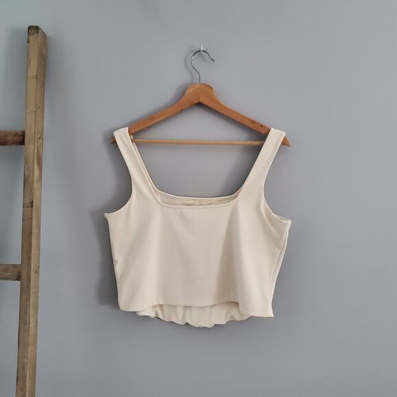 Express Women's Cream Body Contour Bustier Crop Top Size XL - Picture 2 of 6